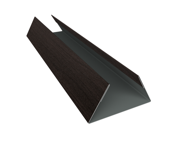 Планка стыковочная составная нижняя 0,45 Print Elite Coffee Wood TwinColor (2м)