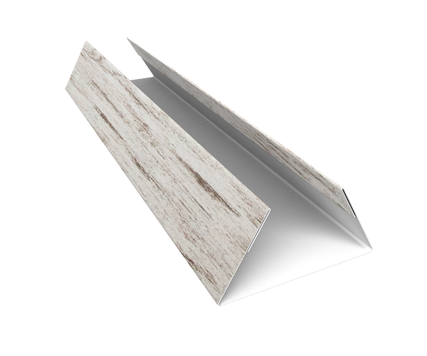 Планка стыковочная составная нижняя 0,45 Print Elite Snow Wood TwinColor (2м)