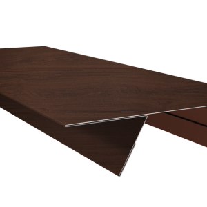 Планка стыковочная составная верхняя 0,45 Print Elite Choco Wood TwinColor (3м)