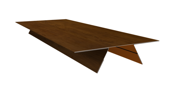 Планка стыковочная составная верхняя 0,45 Print Elite Golden Wood TwinColor (2м)