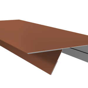 Планка стыковочная составная верхняя 0,5 Satin Matt RAL 8004 терракота (3м)