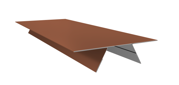 Планка стыковочная составная верхняя 0,5 Satin Matt RAL 8004 терракота (3м)