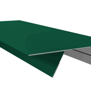 Планка стыковочная составная верхняя 0,5 Satin с пленкой RAL 6005 зеленый мох (2м)