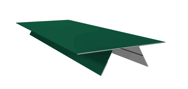 Планка стыковочная составная верхняя 0,5 Satin с пленкой RAL 6005 зеленый мох (2м)