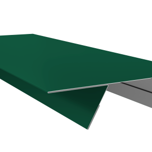 Планка стыковочная составная верхняя 0,5 Satin с пленкой RAL 6005 зеленый мох (3м)