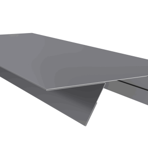 Планка стыковочная составная верхняя 0,5 Satin с пленкой RAL 7004 сигнальный серый (3м)