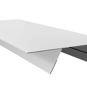 Планка стыковочная составная верхняя 0,5 Satin с пленкой RAL 9003 сигнальный белый (3м)