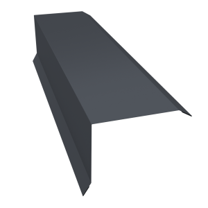 Планка торцевая 80х100 0,4 PE с пленкой RAL 7024 мокрый асфальт (3м)