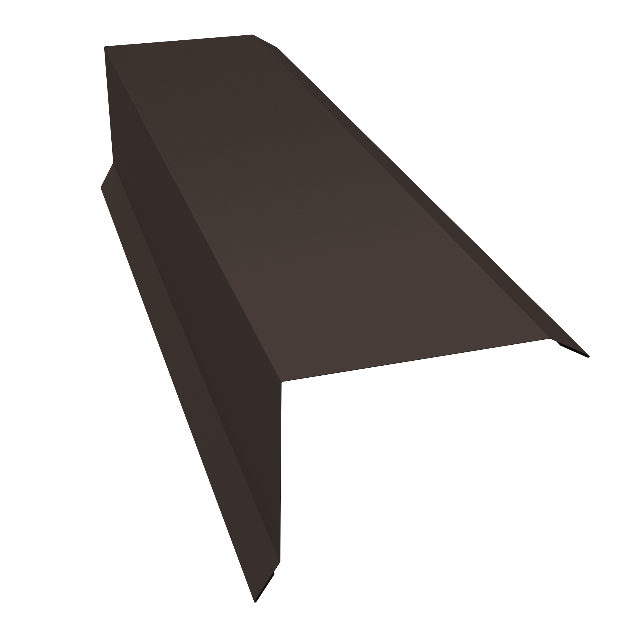 Планка торцевая 80х100 0,45 Drap RR 32 темно-коричневый (3м)