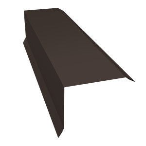 Планка торцевая 80х100 0,45 Drap ST RR 32 темно-коричневый (2м)