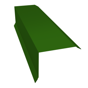 Планка торцевая 80х100 0,45 PE с пленкой RAL 6002 лиственно-зеленый (3м)