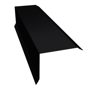 Планка торцевая 80х100 0,5 PurLite Matt RAL 9005 черный (3м)