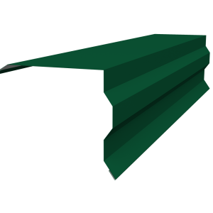 Планка торцевая фигурная 100х85 0,5 Satin Matt TX RAL 6005 зеленый мох (2м)