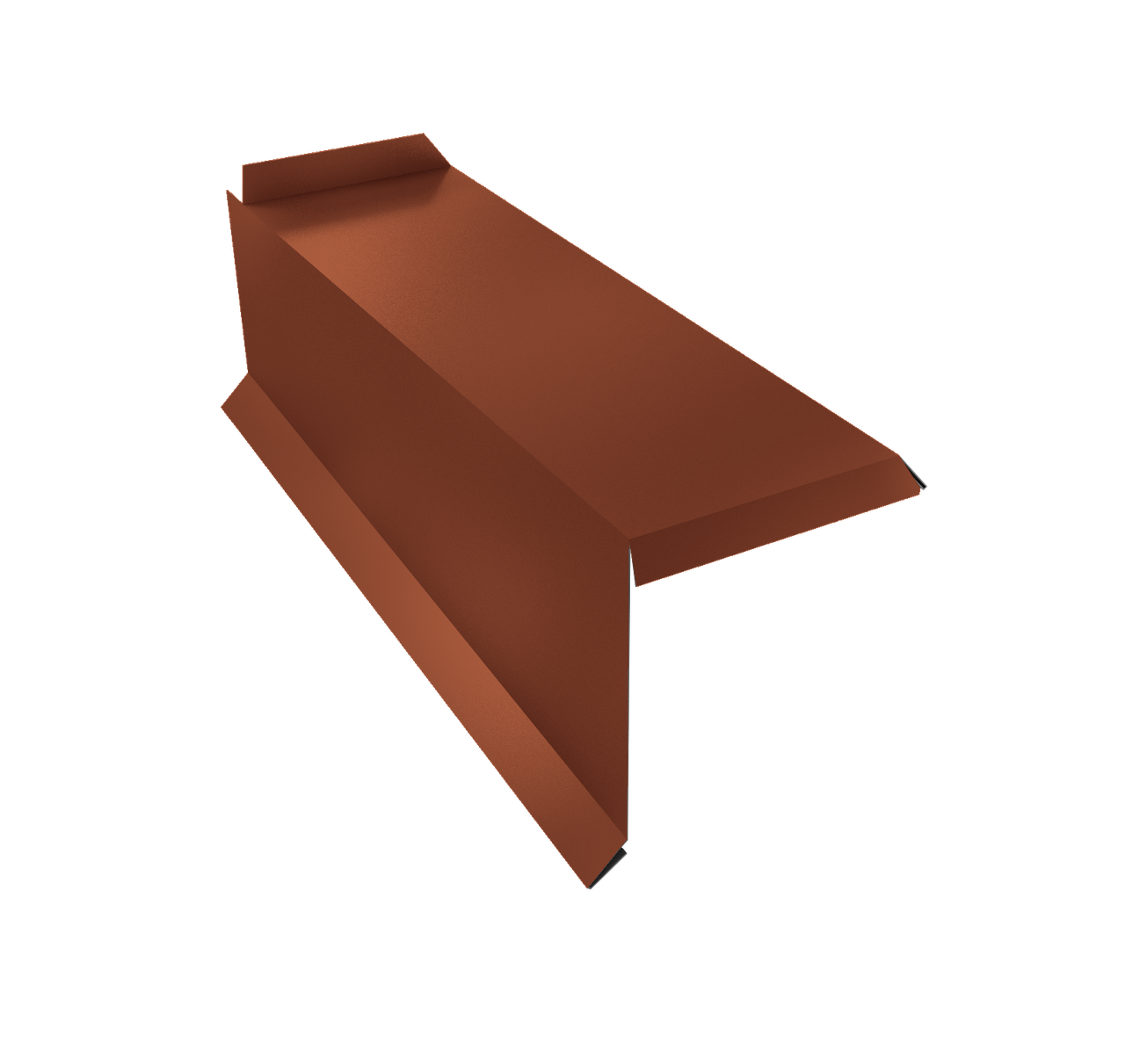 Планка торцевая сегментная 20мм Левая 0,5 PurLite Matt RAL 8004 терракота