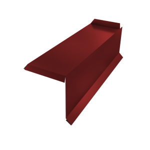 Планка торцевая сегментная 20мм Правая 0,45 PE с пленкой RAL 3011 коричнево-красный