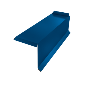 Планка торцевая сегментная 20мм Правая 0,45 PE с пленкой RAL 5005 сигнальный синий