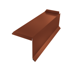 Планка торцевая сегментная 20мм Правая 0,45 PE с пленкой RAL 8004 терракота