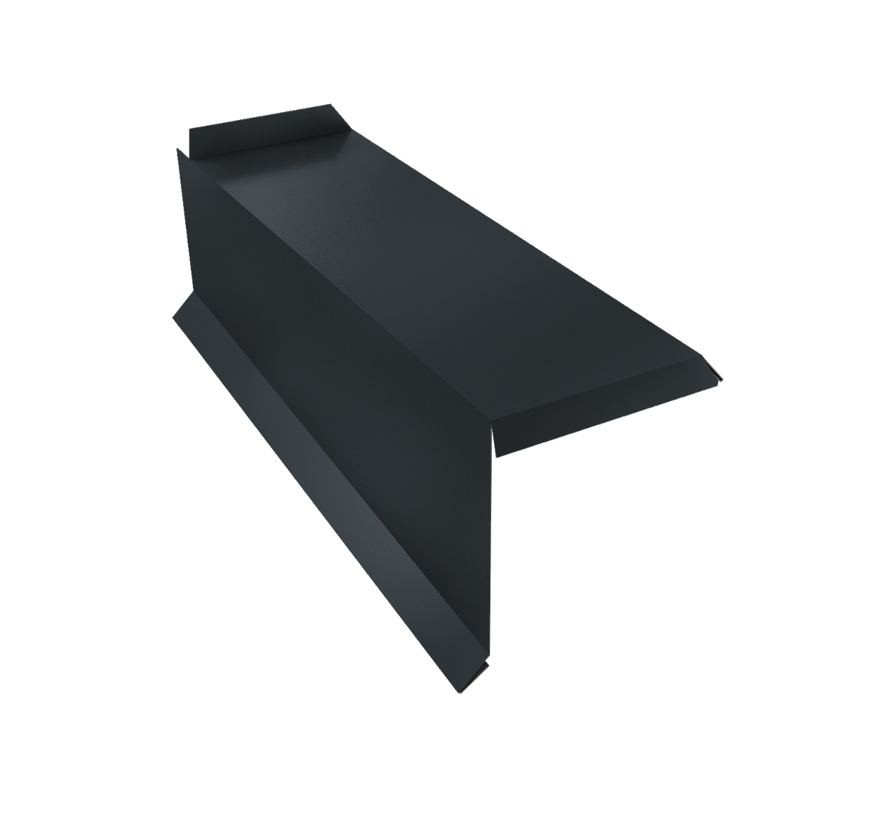 Планка торцевая сегментная 30мм Левая 0,5 Rooftop Бархат RAL 7016 антрацитово-серый