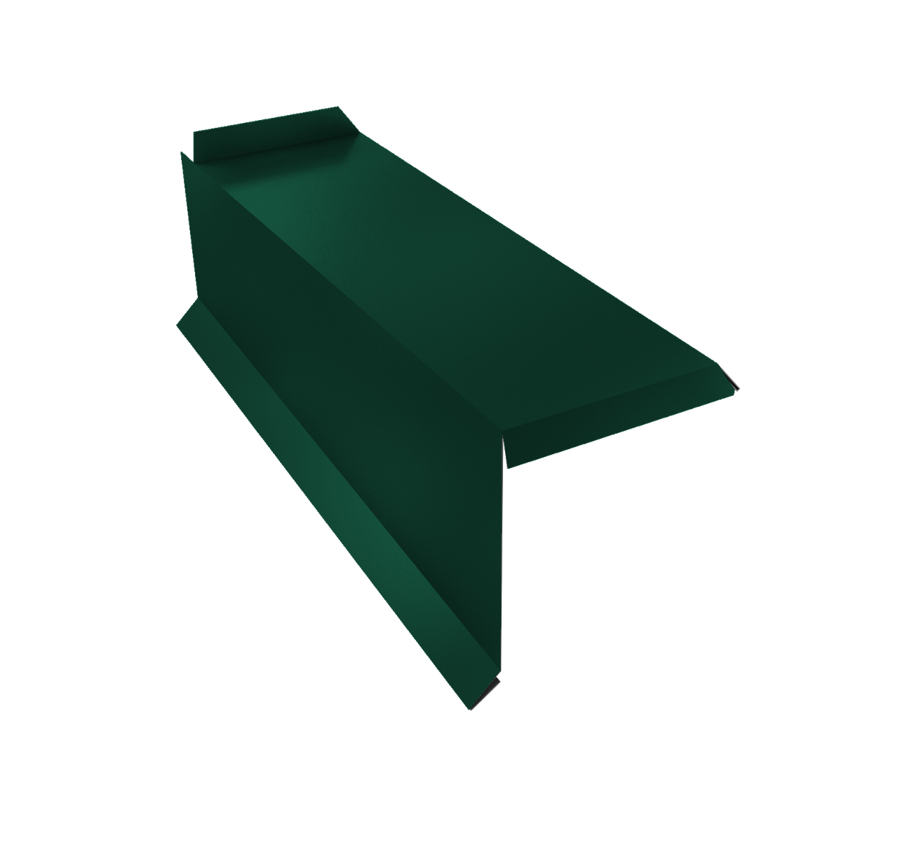 Планка торцевая сегментная 30мм Левая 0,5 Satin с пленкой RAL 6005 зеленый мох