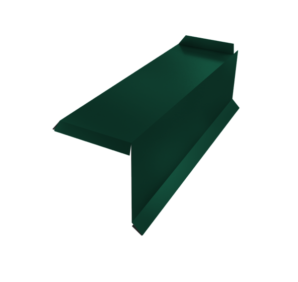 Планка торцевая сегментная 30мм Правая 0,5 Satin с пленкой RAL 6005 зеленый мох