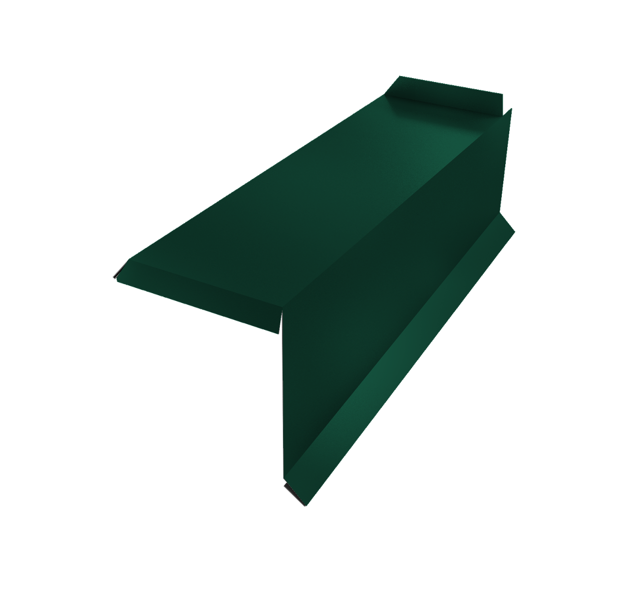 Планка торцевая сегментная 30мм Правая 0,5 Satin с пленкой RAL 6005 зеленый мох