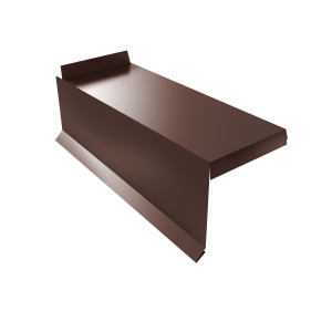 Планка торцевая сегментная Квадро профи Левая 0,5 Satin Matt TX RAL 8017 шоколад