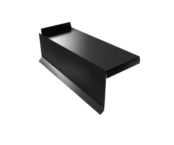 Планка торцевая сегментная Квадро профи Левая 0,5 Satin Matt TX RAL 9005 черный