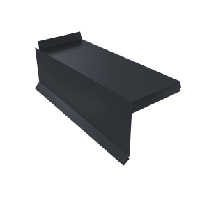 Планка торцевая сегментная Квадро профи Левая 0,5 Satin RAL 7024 мокрый асфальт