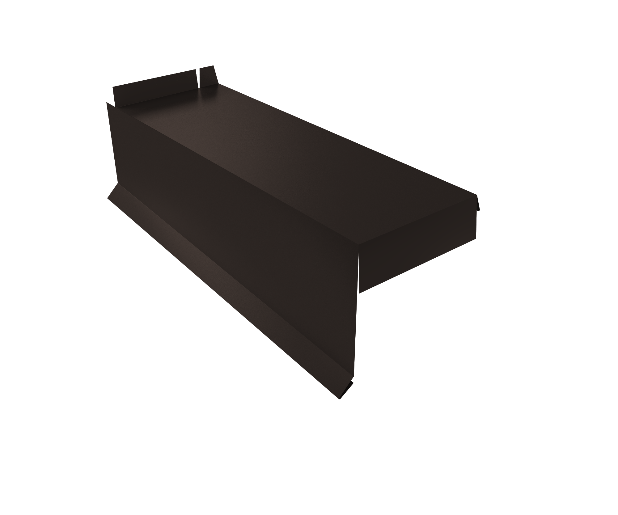 Планка торцевая сегментная Квадро профи Левая стартовая 0,45 Drap TX RR 32 темно-коричневый