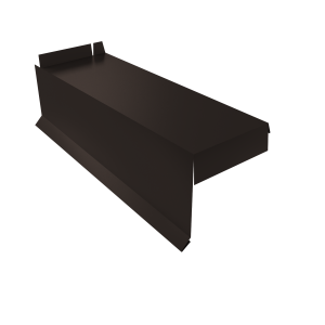 Планка торцевая сегментная Квадро профи Левая стартовая 0,5 PurLite Matt RR 32 темно-коричневый