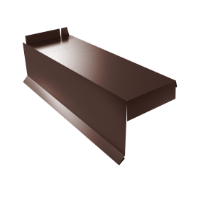 Планка торцевая сегментная Квадро профи Левая стартовая 0,5 Satin Matt TX RAL 8017 шоколад