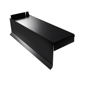 Планка торцевая сегментная Квадро профи Левая стартовая 0,5 Satin Matt TX RAL 9005 черный