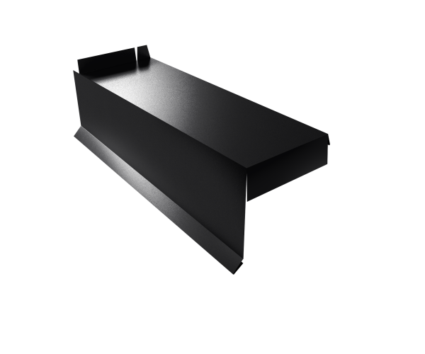 Планка торцевая сегментная Квадро профи Левая стартовая 0,5 Satin RAL 9005 черный