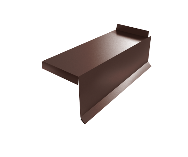 Планка торцевая сегментная Квадро профи Правая 0,5 Satin Matt RAL 8017 шоколад