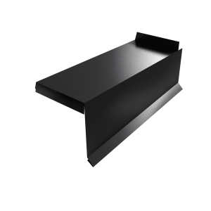 Планка торцевая сегментная Квадро профи Правая 0,5 Satin Matt RAL 9005 черный