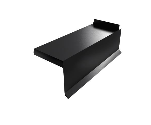 Планка торцевая сегментная Квадро профи Правая 0,5 Satin RAL 9005 черный