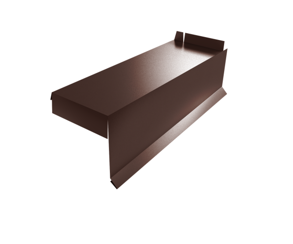Планка торцевая сегментная Квадро профи Правая стартовая 0,5 Satin Matt RAL 8017 шоколад