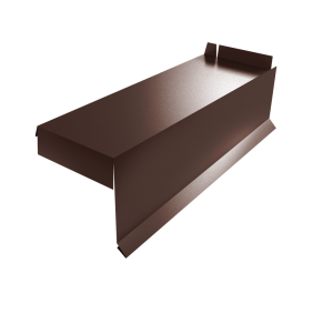 Планка торцевая сегментная Квадро профи Правая стартовая 0,5 Satin Matt TX RAL 8017 шоколад
