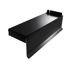 Планка торцевая сегментная Квадро профи Правая стартовая 0,5 Satin Matt TX RAL 9005 черный