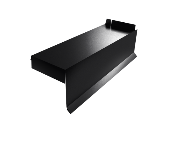 Планка торцевая сегментная Квадро профи Правая стартовая 0,5 Satin RAL 9005 черный