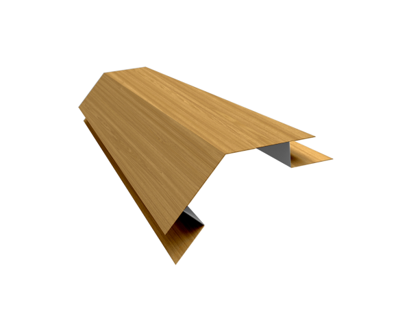 Планка угла внешнего сложного 135 градусов Блок-Хаус new Grand Line 0,45 Print Elite Honey Wood TwinColor (2м)