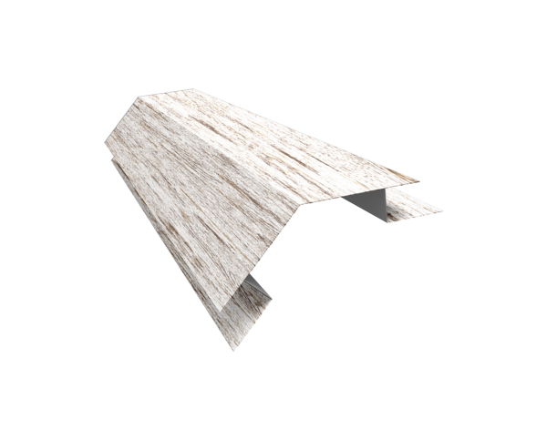 Планка угла внешнего сложного 135 градусов Блок-Хаус new Grand Line 0,45 Print Elite Snow Wood TwinColor (3м)