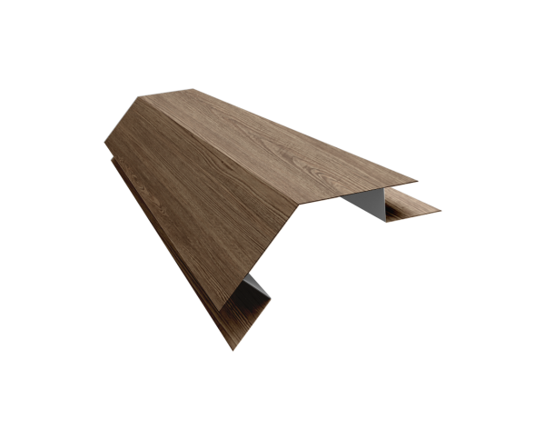 Планка угла внешнего сложного 135 градусов Блок-Хаус new Grand Line 0,45 Print Elite White Wood TwinColor (3м)