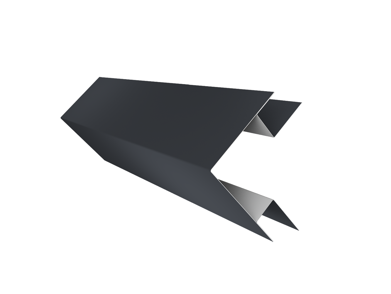 Планка угла внешнего сложного Блок-Хаус new Grand Line 0,45 Drap ST RAL 7024 мокрый асфальт (3м)