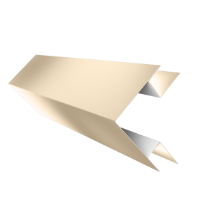 Планка угла внешнего сложного Экобрус Grand Line 0,5 Satin с пленкой RAL 1015 светлая слоновая кость (3м)