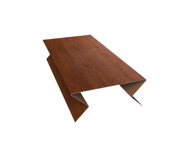 Планка угла внешнего составная нижняя 0,45 Print Elite Golden Wood TwinColor (2м)