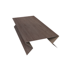 Планка угла внешнего составная нижняя 0,45 Print Elite White Wood TwinColor (2м)