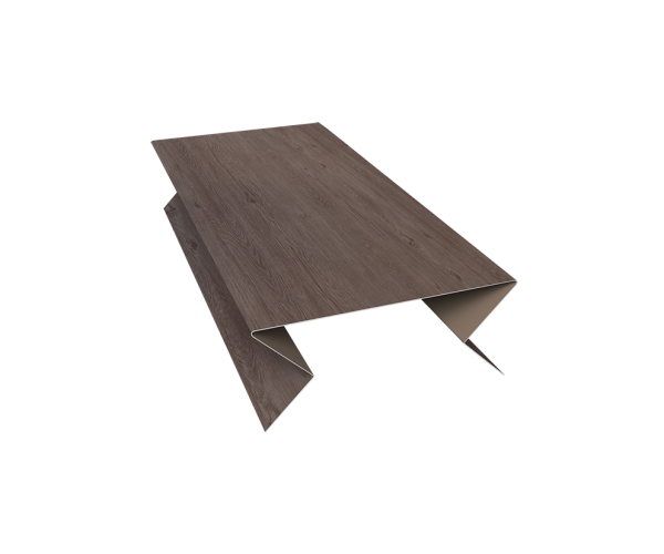 Планка угла внешнего составная нижняя 0,45 Print Elite White Wood TwinColor (3м)