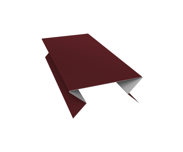 Планка угла внешнего составная нижняя 0,5 Satin с пленкой RAL 3005 красное вино (3м)