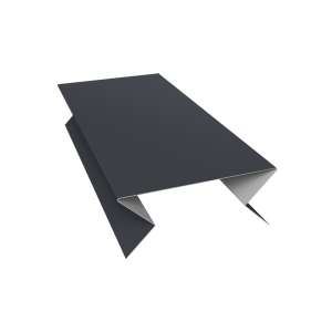 Планка угла внешнего составная нижняя 0,5 Satin с пленкой RAL 7024 мокрый асфальт (3м)
